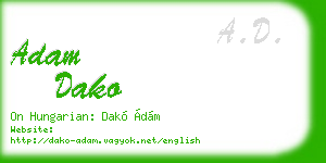 adam dako business card