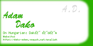 adam dako business card